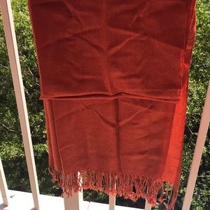 Brick colour pashmina.